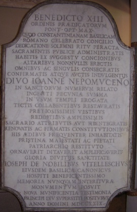 Deska J.Nepomuckého v Lateránu
